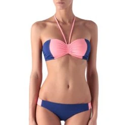 Bandeau De Bain Tour De Cou Réversible Doly Bleu Rose -Luxe Sable Boutique bandeau de bain tour de cou reversible doly bleu rose 2