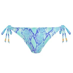Bas De Bikini à Nouettes Imprimé Serpent Komodo Bay Aqua -Luxe Sable Boutique bas de bikini a nouettes imprime serpent komodo bay aqua 4