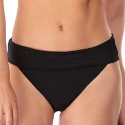 Bas De Bikini Avec Ceinture à Rabat Remix Noir