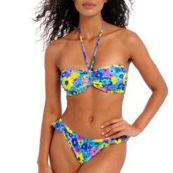 Bas De Bikini Imprimé Floral Et Volants Garden Disco Multi -Luxe Sable Boutique bas de bikini imprime floral et volants garden disco multi 2