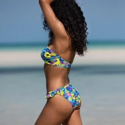 Bas De Bikini Imprimé Floral Et Volants Garden Disco Multi -Luxe Sable Boutique bas de bikini imprime floral et volants garden disco multi 5