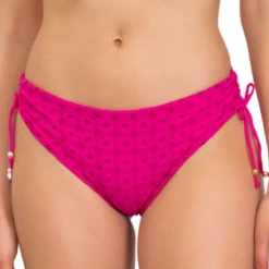 Bas De Maillot Ajustable Broderie Anglaise Sangallo Fuchsia