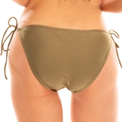 Bas De Maillot De Bain Bikini Avec Nouettes Kaki Lucia -Luxe Sable Boutique bas de maillot de bain bikini avec nouettes kaki lucia 2