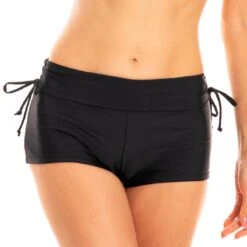 Bas De Maillot De Bain Boxer Ajustable Noir Flora