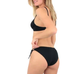 Bas De Maillot De Bain Brésilien à Nouettes Réglables Venezia Noir -Luxe Sable Boutique bas de maillot de bain bresilien a nouettes reglables venezia noir 2