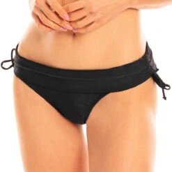 Bas De Maillot De Bain Ceinture Ajustable Noir Flora