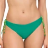 Bas De Maillot De Bain Pailleté à Lacets Shine Vert