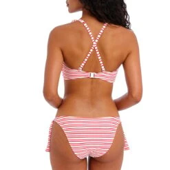 Bas De Maillot Rayé à Nouettes New Shores Chilli -Luxe Sable Boutique bas de maillot raye a nouettes new shores chilli 3