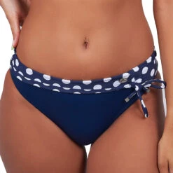 Culotte De Bain à Pois Avec Ceinture à Revers Pistil Marine