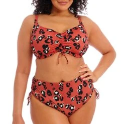 Culotte De Bain Ajustable Imprimé Léopard Kotiya Terracotta -Luxe Sable Boutique culotte de bain ajustable imprime leopard kotiya terracotta 2