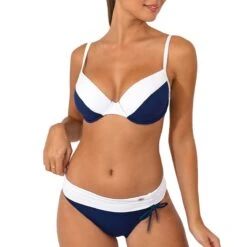 Culotte De Bain Avec Ceinture à Revers Marine -Luxe Sable Boutique culotte de bain avec ceinture a revers marine 2