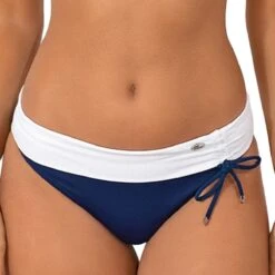 Culotte De Bain Avec Ceinture à Revers Marine