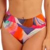 Culotte De Bain Drapée Taille Haute Aguada Beach Sunrise -Luxe Sable Boutique culotte de bain drapee taille haute aguada beach sunrise