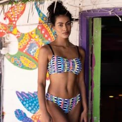 Culotte De Bain Imprimé éclectique Electro Rave Multi -Luxe Sable Boutique culotte de bain imprime eclectique electro rave multi 5