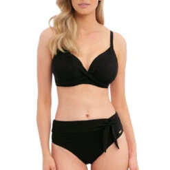 Culotte De Bain Taille Haute Avec Ceinture Ajustable Ottawa Noir -Luxe Sable Boutique culotte de bain taille haute avec ceinture ajustable ottawa noir 2