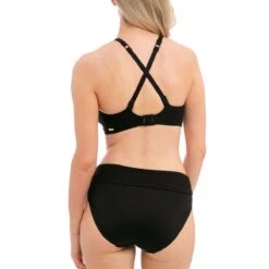 Culotte De Bain Taille Haute Avec Ceinture Ajustable Ottawa Noir -Luxe Sable Boutique culotte de bain taille haute avec ceinture ajustable ottawa noir 3