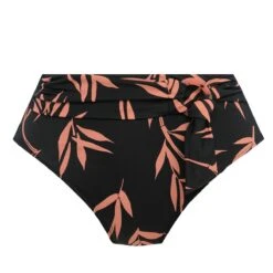 Culotte De Bain Taille Haute Avec Ceinture Luna Bay Lacquered Black -Luxe Sable Boutique culotte de bain taille haute avec ceinture luna bay lacquered black 4