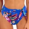 Culotte De Bain Taille Haute Imprimé Floral Halkidiki Ultramarine -Luxe Sable Boutique culotte de bain taille haute imprime floral halkidiki ultramarine