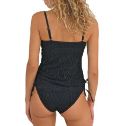 Ensemble Maillot 2 Pièces Tankini Et Culotte Crochet Noir -Luxe Sable Boutique ensemble maillot 2 pieces tankini et culotte crochet noir 3