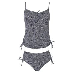 Ensemble Maillot 2 Pièces Tankini Look Noir Et Blanc -Luxe Sable Boutique ensemble maillot 2 pieces tankini look noir et blanc 2