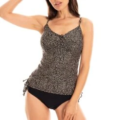 Ensemble Maillot De Bain Tankini 2 Pièces Imprimé Pois Tamara