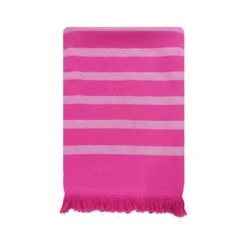 Fouta Doublée éponge 150x180cm Alanya XL Fuchsia