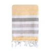 Fouta Doublée éponge 340 Gr 90x160cm Zuma Safran -Luxe Sable Boutique fouta doublee eponge 340 gr 90x160cm zuma safran