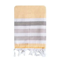 Fouta Doublée éponge 340 Gr 90x160cm Zuma Safran