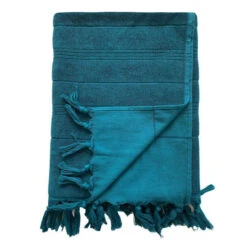 Fouta Doublée éponge 90x160cm Hammam Blue Lake