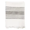 Fouta Doublée éponge 90x160cm Karabuk Gris -Luxe Sable Boutique fouta doublee eponge 90x160cm karabuk gris