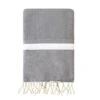 Fouta Traditionnelle En Coton 1x2m En Nid D'abeille Melissa Grey -Luxe Sable Boutique fouta traditionnelle en coton 100 x 200 cm en nid d abeille grey