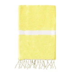 Fouta Traditionnelle En Coton 1x2m En Nid D'abeille Melissa Poussin