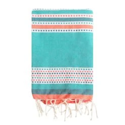 Fouta Traditionnelle En Coton 1x2m Motif Pointillés Banado Laka 190 Gr