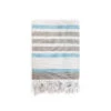 Fouta à Rayures Bicolore En Coton Doublée éponge 140x180cm Latigo Azur -Luxe Sable Boutique fouta xl a rayures bicolore en coton doublee eponge 140 x 180 cm azur
