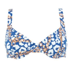 Haut De Maillot à Armatures Imprimé Animal Et Chaînes Lavezzi Bleu -Luxe Sable Boutique haut de maillot a armatures imprime animal et chaines lavezzi bleu 4