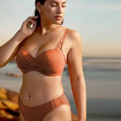 Haut De Maillot Balconnet Paddé à Armatures Manuia Burnt Amber -Luxe Sable Boutique haut de maillot balconnet padde a armatures manuia burnt amber 7