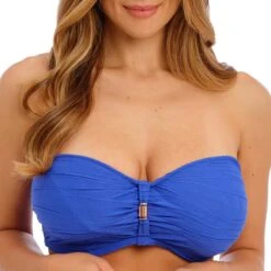 Haut De Maillot Bandeau à Armatures Beach Waves Ultramarine