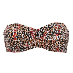 Haut De Maillot Bandeau Imprimé Léopard Tanza Marron -Luxe Sable Boutique haut de maillot bandeau imprime leopard tanza marron 4