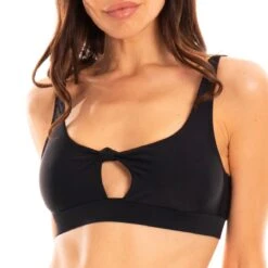 Haut De Maillot De Bain Brassière Sans Armatures Noir Flora