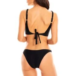 Haut De Maillot De Bain Brassière Sans Armatures Noir Flora -Luxe Sable Boutique haut de maillot de bain brassiere sans armatures noir flora 3
