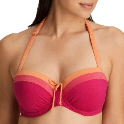Haut De Maillot De Bain Paddé à Armatures Tanger Pink Sunset -Luxe Sable Boutique haut de maillot de bain padde a armatures tanger pink sunset 2