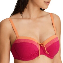 Haut De Maillot De Bain Paddé à Armatures Tanger Pink Sunset
