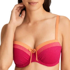 Haut De Maillot De Bain Paddé à Armatures Tanger Pink Sunset -Luxe Sable Boutique haut de maillot de bain padde a armatures tanger pink sunset 7