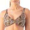 Haut De Maillot De Bain Triangle Coqué à Imprimé Python Estela -Luxe Sable Boutique haut de maillot de bain triangle coque a imprime python estela
