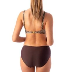 Haut De Maillot De Bain Triangle Coqué à Imprimé Python Estela -Luxe Sable Boutique haut de maillot de bain triangle coque a imprime python estela 3
