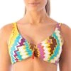 Haut De Maillot De Bain Triangle Coqué Multicolore Camila -Luxe Sable Boutique haut de maillot de bain triangle coque multicolore camila