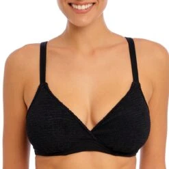 Haut De Maillot Plongeant à Armatures Ibiza Waves Noir