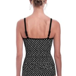Haut De Maillot Tankini à Pois Santa Monica Noir -Luxe Sable Boutique haut de maillot tankini a pois santa monica noir 2