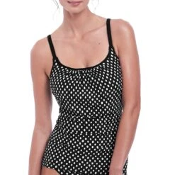 Haut De Maillot Tankini à Pois Santa Monica Noir