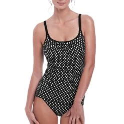 Haut De Maillot Tankini à Pois Santa Monica Noir -Luxe Sable Boutique haut de maillot tankini a pois santa monica noir 3